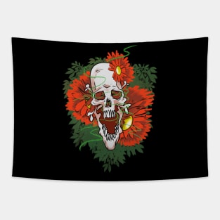 Flower Skull Tapestry