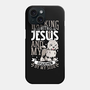 Jesus and dog - Little Lion Dog Phone Case