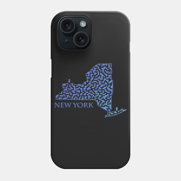 State of New York Maze Phone Case by gorff