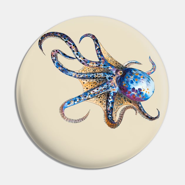 octopus Pin by VicaVeresk