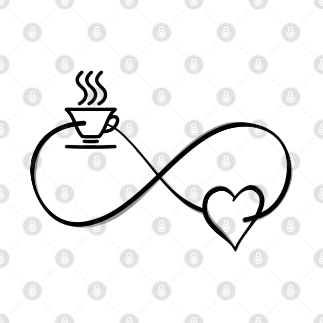 Coffee Lover Forever Infinity Love Caffein Symbol Gift Cafe Cute Addiction Junkie Morning Birthday Espresso Tired by Kibo2020