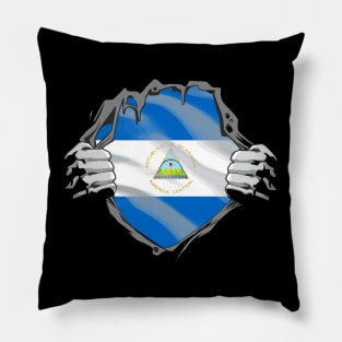 Proud Nicaragua Flag, Nicaragua gift heritage, Nicaraguan girl Boy Friend Nicaraguaense Pillow