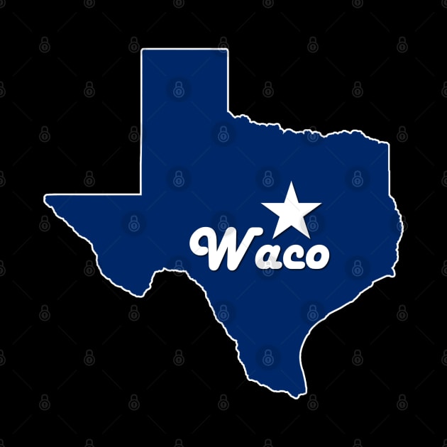 Waco Texas Navy Blue Lone Star State Map Texan by Sports Stars ⭐⭐⭐⭐⭐