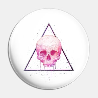 Skull in triangle Pin