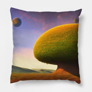 Alien Planet Landscape Pillow