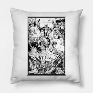 Aliens Art print version (paintchips) Pillow