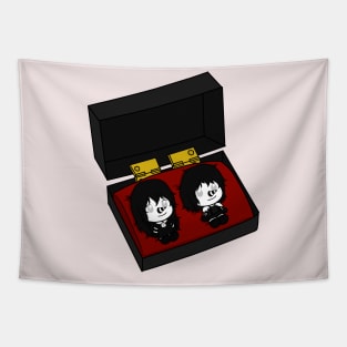 laughing jack and laughing jill chibi figure Tapestry