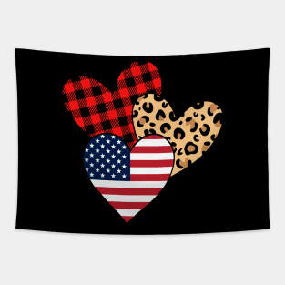 4th of July American Flag Proud USA Patriotic Tapestry