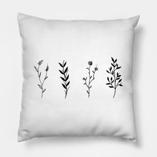 Leafs in a line Pillow