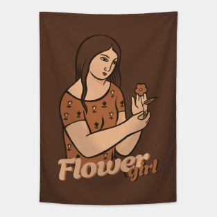 Girl and Flower Tapestry