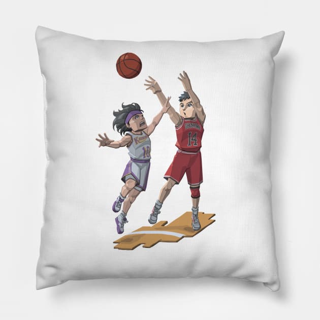 #14 Hisashi Mitsui Pillow by donisalmostagenius