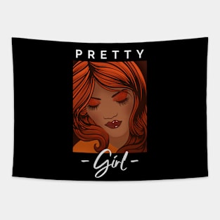 Pretty girl, totes, phone cases, laptop covers, masks, mugs, stickers, pins, Tapestry