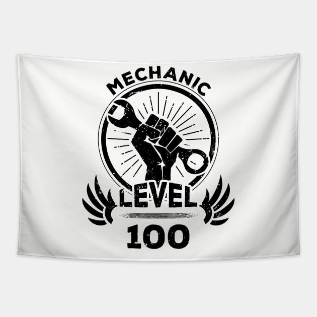 Level 100 Mechanic Gift For Mechanic Tapestry by atomguy