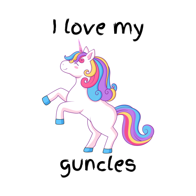 I love my guncles unicorn by Rainbow Kin Wear
