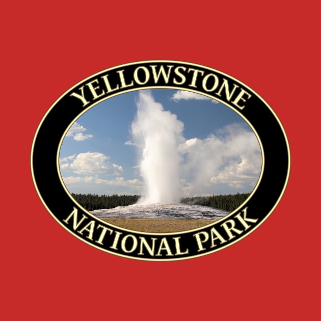 Old Faithful Geyser at Yellowstone National Park in Wyoming by GentleSeas