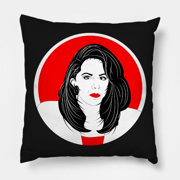 Maria de los Angeles Pillow by OneLittleCrow