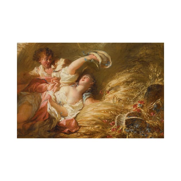 Dans Les Bles - Jean-Honoré Fragonard by themasters