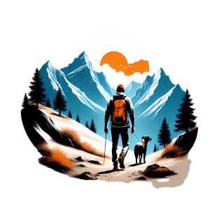 Hiking, dog lover T-Shirt