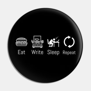 Eat Write Sleep Repeat Pin