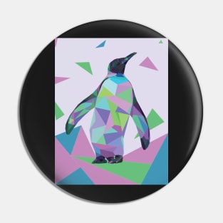 Rainbow Geo-Penguin Pin