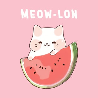 Cute Kawaii Cat - Meow-lon summer fresh T-Shirt