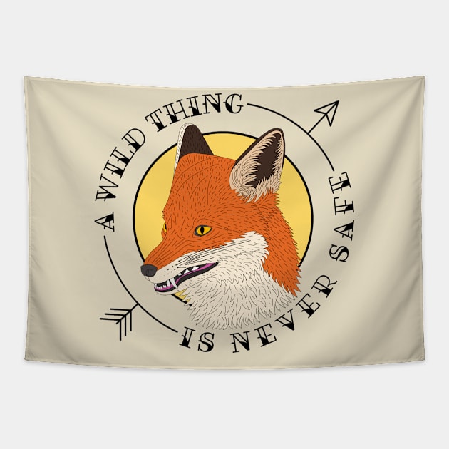 A Wild Thing is Never Safe Tapestry by jeoimage