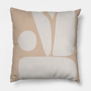 Mid century Botanical Abstract art Pillow