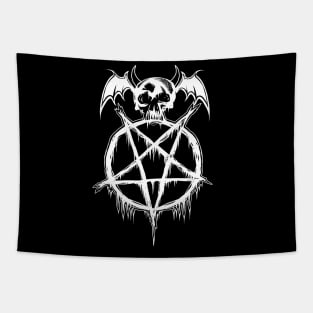 Skull and Pentagram Tapestry