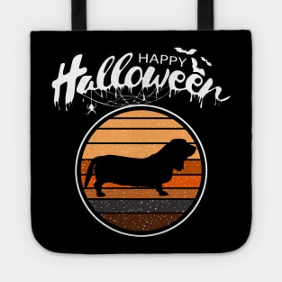 Funny Happy Halloween Beautiful Basset Hound Men Women Kids Tote