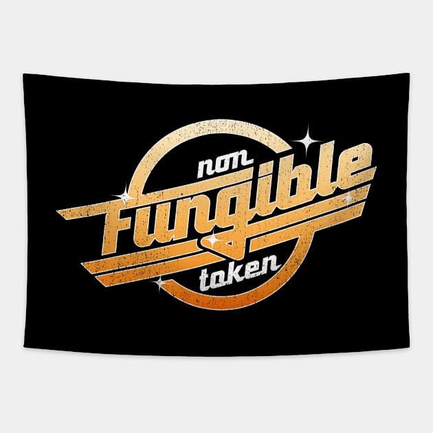 Non Fungible token 80s lettering Tapestry by opippi