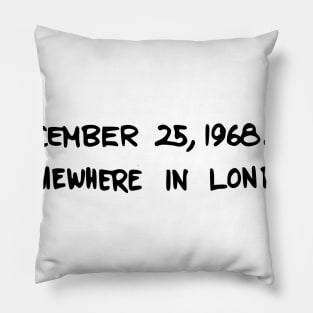 December 25, 1968 Pillow