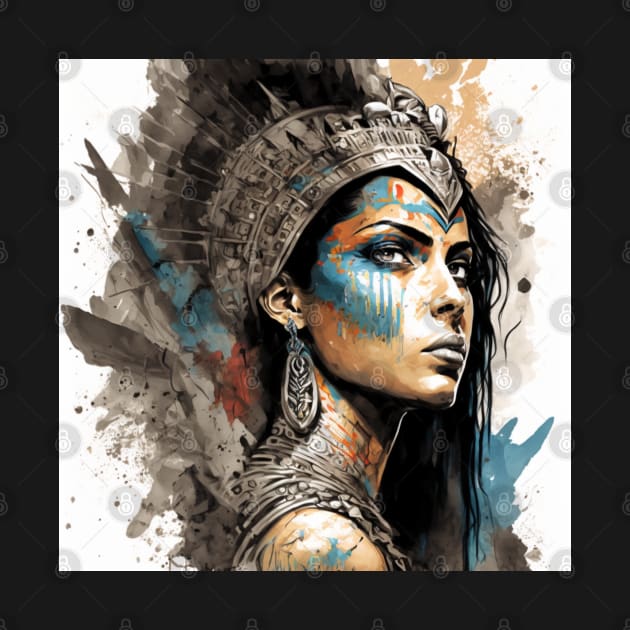 Fierce Egyptian Warrior Illustration by TheArtfulAllie