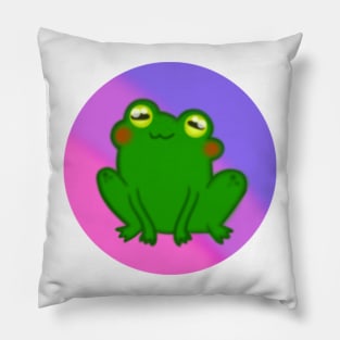 LGBTQ+ Bisexual Frog Design Pillow