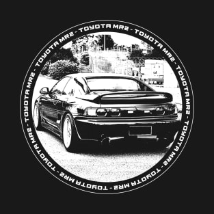 TOYOTA MR2 MK2 Black 'N White 4 (Black Version) T-Shirt