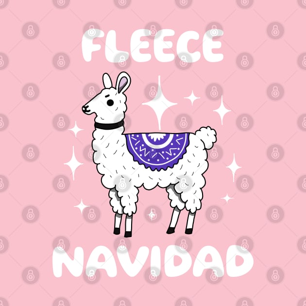 Festive Llama - Fleece Navidad by 1BPDesigns