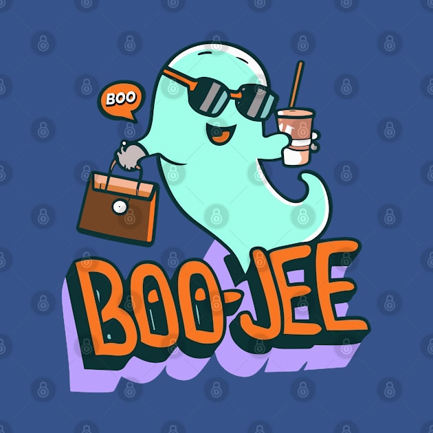 Funny Ghost Halloween Costume Boujee Boo-Jee Design by TF Brands