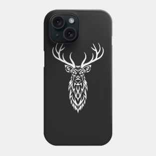 Tribal Stag II - White Phone Case