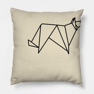 Origami Wolf Pillow