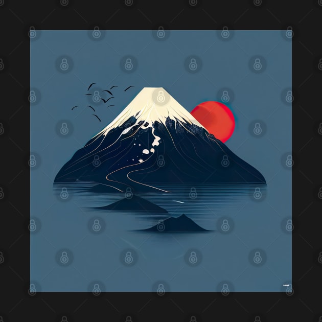 Mount Fuji Japan Illustration by unrealartwork