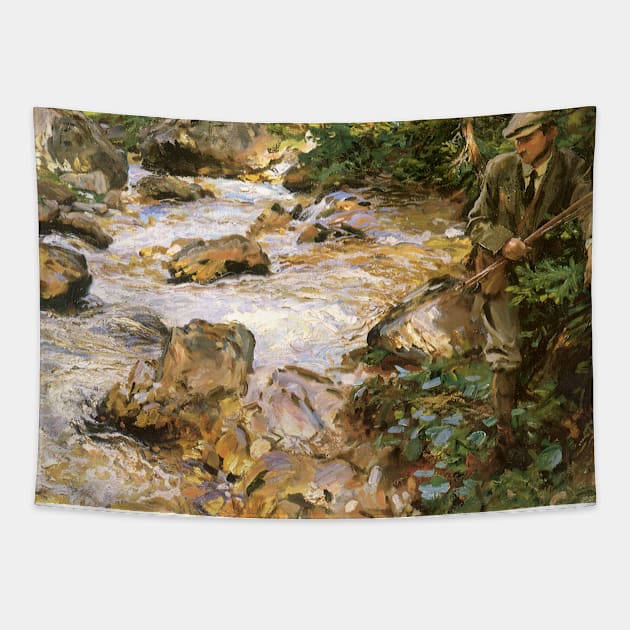 Trout Stream in the Tyrol by John Singer Sargent Tapestry by MasterpieceCafe