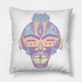 Retro Blend African Mask 4 Pillow