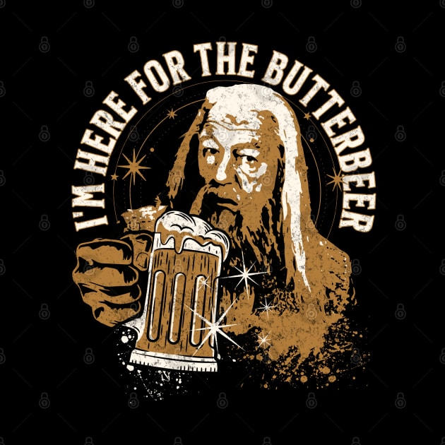 I'm Here for the Butterbeer Beer Drinking Wizard by Joaddo