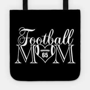 Classic Football Mom #65 That's My Boy Football Jersey Number 65 Tote