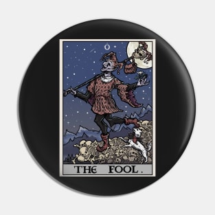 The Fool Tarot Card Gothic Halloween Creepy Clown Jester Goth Horror Pin