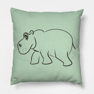 funny hippo Pillow