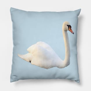 Swan on a river Pillow