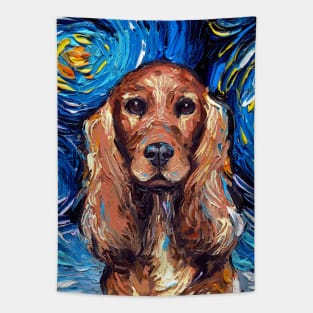 Cocker Spaniel Night (Portrait) Tapestry