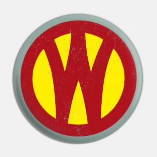 O&W Railroad NYO&W Railway Red & Yellow Logo Distressed Pin