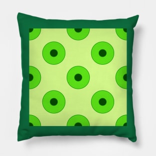 Green vintage duplo dots Pillow