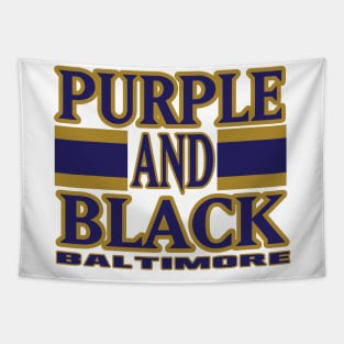 Baltimore LYFE Purple and Back Football Colors! Tapestry